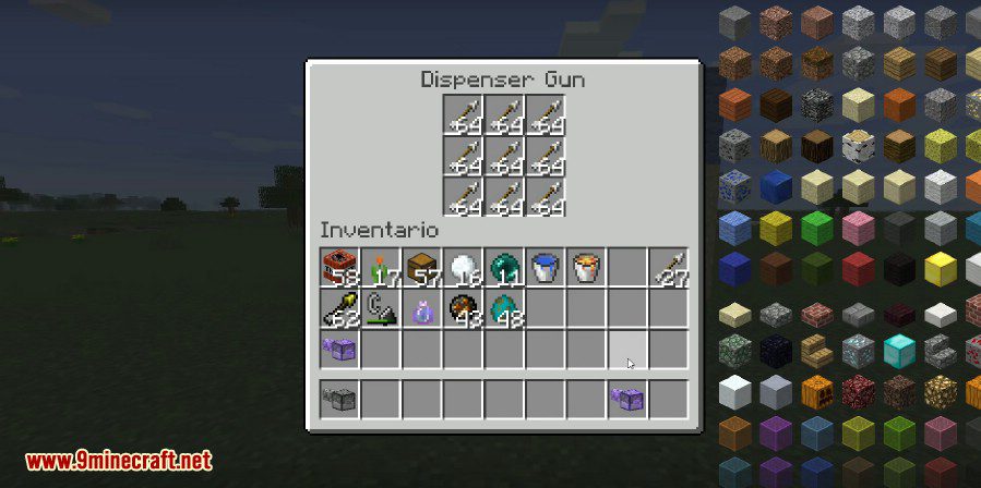 Dispenser Gun Mod 1.10.2 for Minecraft 3