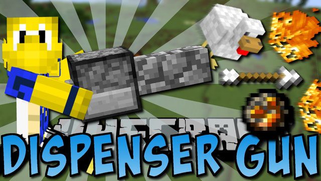 Dispenser Gun Mod 1.10.2 for Minecraft 1