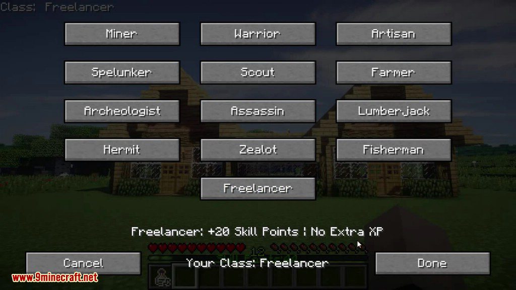 Level Up Mod 1.12.2, 1.11.2 (Class and Skills System) 3