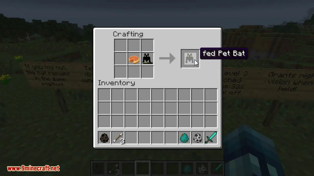 Pet Bat Mod 1.14.4, 1.12.2 (Tame Bats that Fight for You) 15