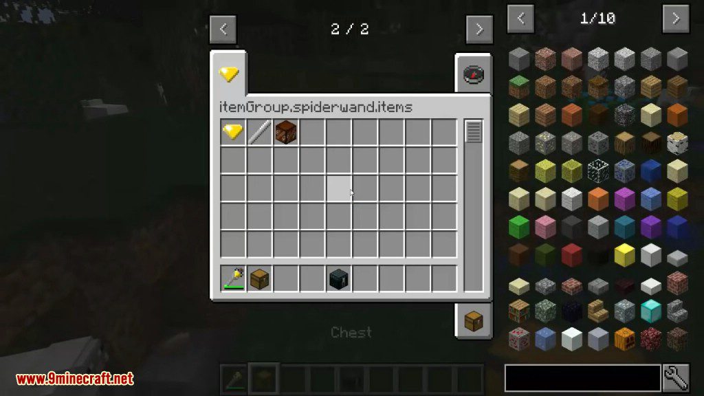 Spider Wand Mod 1.11.2, 1.10.2 (Moving Blocks with Inventories Around) 2