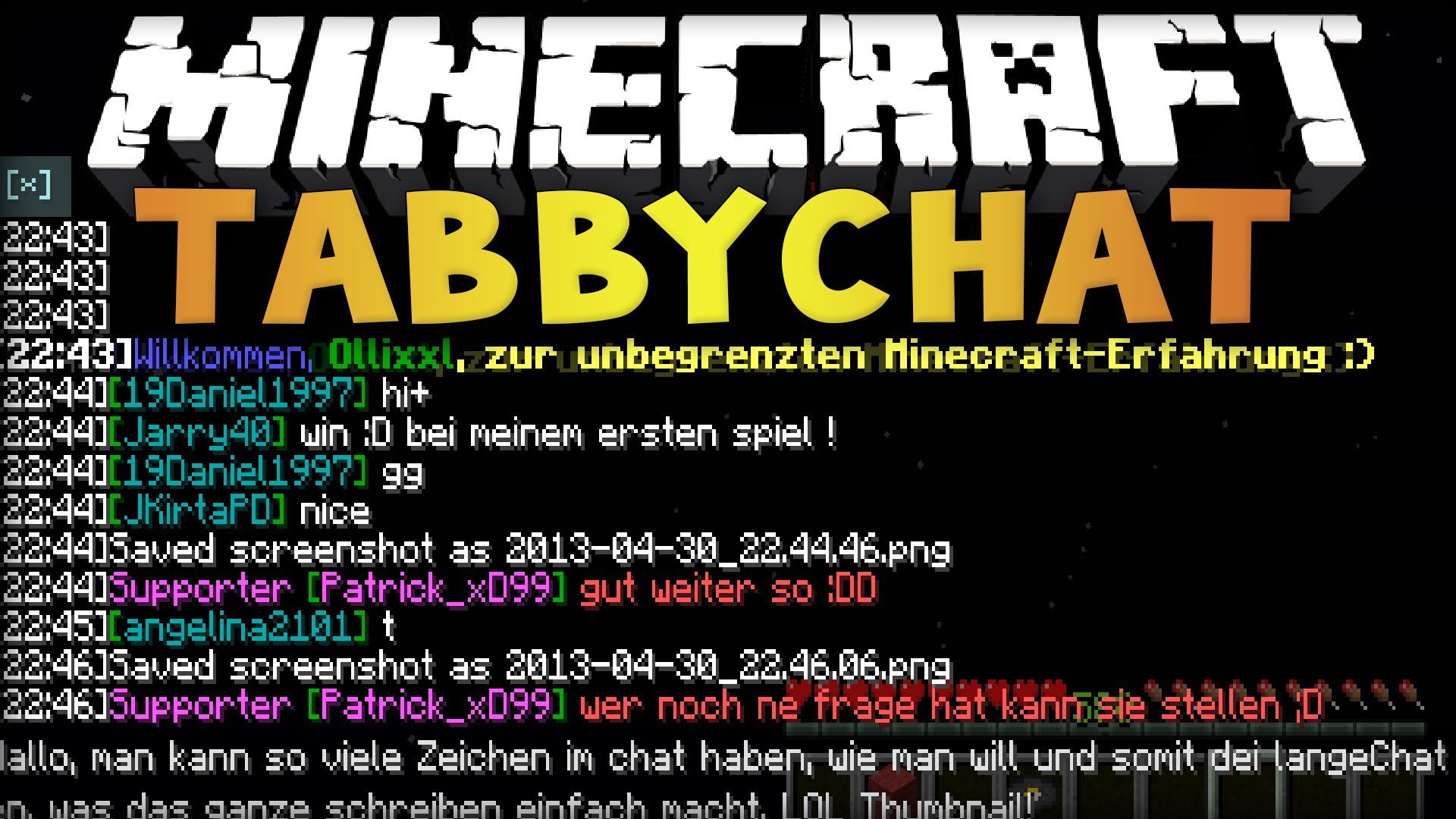 TabbyChat 2 Mod 1.12.2, 1.11.2 (Tabs to Chat) 1