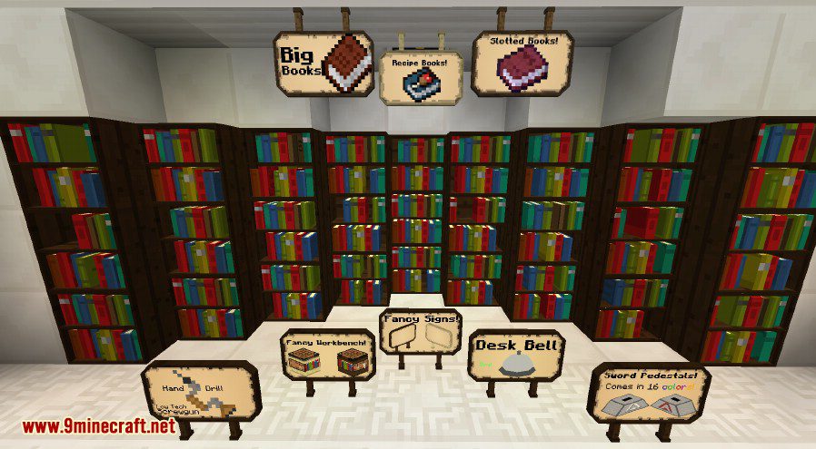 BiblioCraft Mod (1.12.2, 1.11.2) - Armor Stands, Bookcase 5