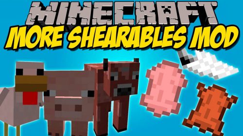 More Shearables Mod 1.12.2, 1.11.2 (Shearing Chicken, Cows, Pigs) Thumbnail