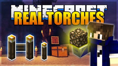 Realistic Torches Mod (1.21, 1.20.1) – Real Time Dynamic Lighting Thumbnail