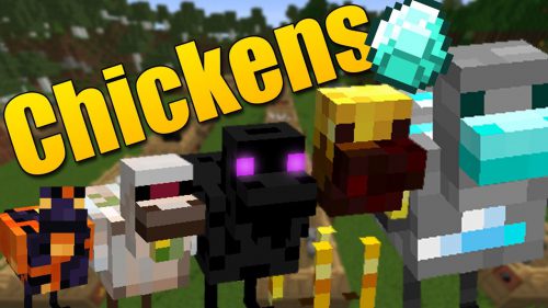 Chickens Mod 1.12.2, 1.11.2 (Just a lot of Chickens) Thumbnail