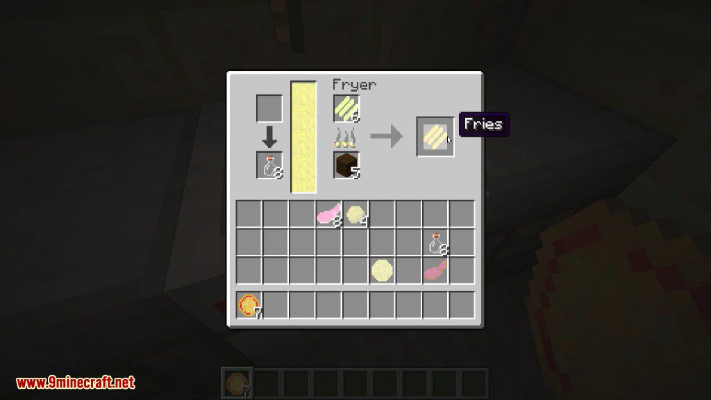 FastFood Mod 1.12.2, 1.11.2 (Pizza, Raw Bread, Fries) 6