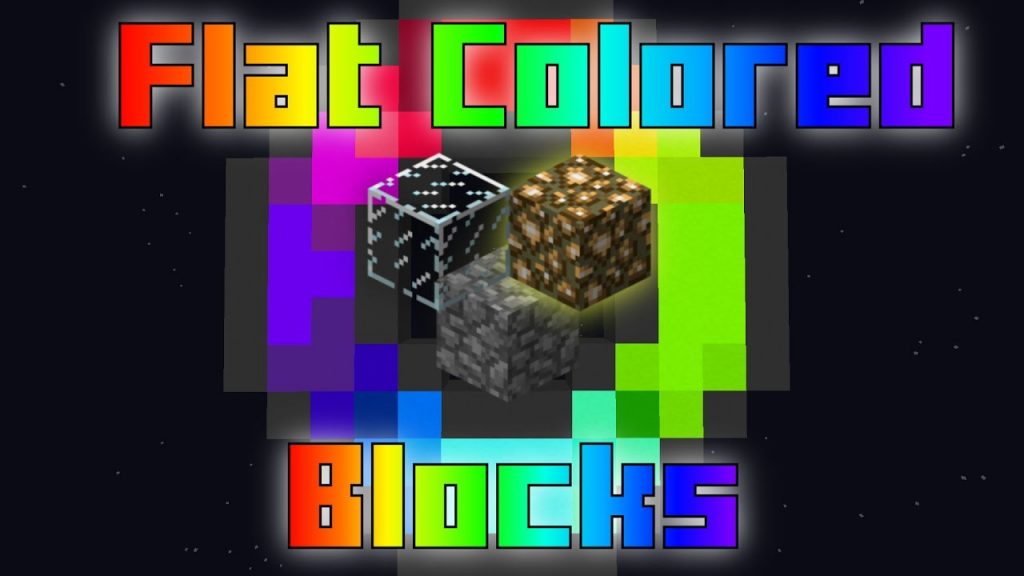 Flat Colored Blocks Mod 1.12.2, 1.11.2 (Thousands of Beautiful Blocks) 1