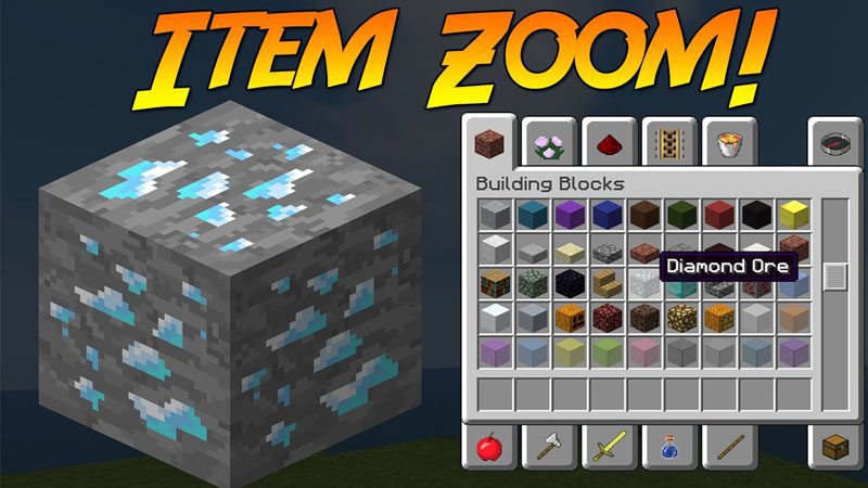 ItemZoom Mod (1.20.4, 1.19.4) - Big Version of Item 1