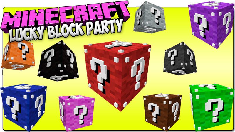 Lucky Block Party Mod 1.8 (Every Color Lucky Block) 1