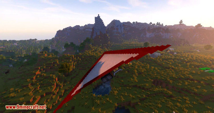 Open Glider Mod 1.12.2, 1.11.2 (Hang Glider in Minecraft) 3