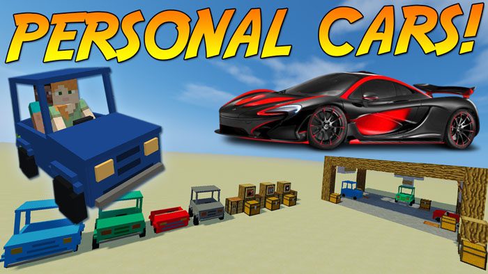 Personal Cars Mod 1.12.2, 1.11.2 (Just Driving Around) 1