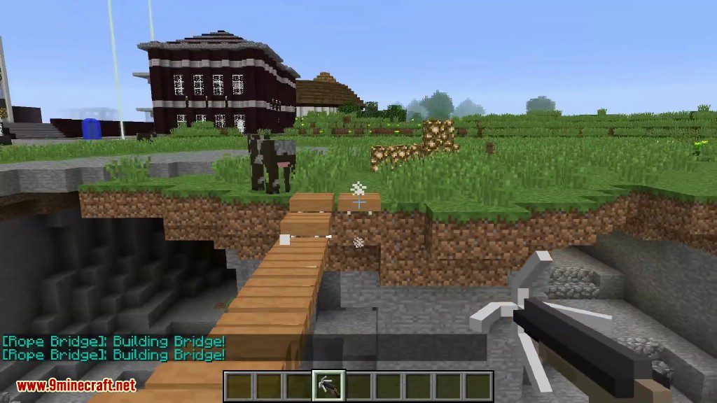 Rope Bridge Mod 1.16.5, 1.15.2 (Grappling Gun, Custom Bridges) 13