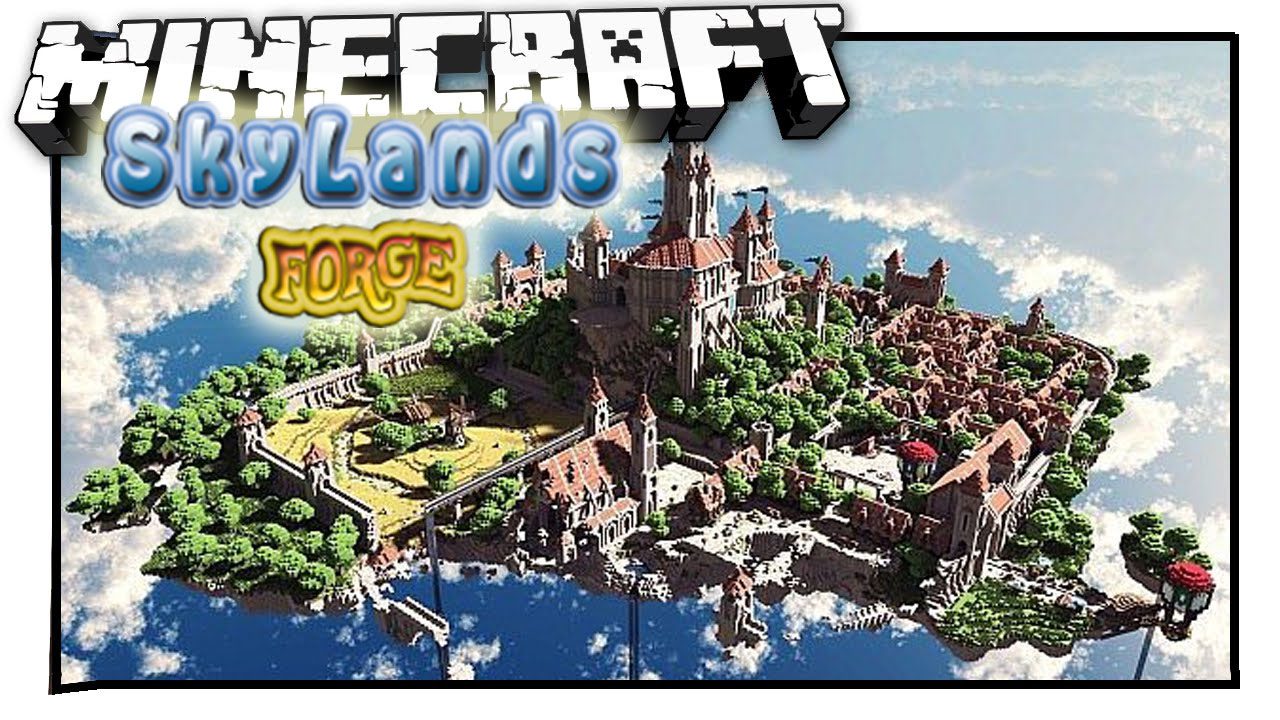 SkyLands Forge Mod 1.12.2, 1.10.2 (Generate a World of Floating Islands) 1