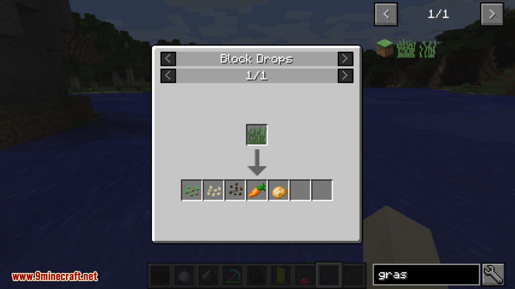 Block Drops Mod 1.14.4, 1.12.2 for Just Enough Items 3