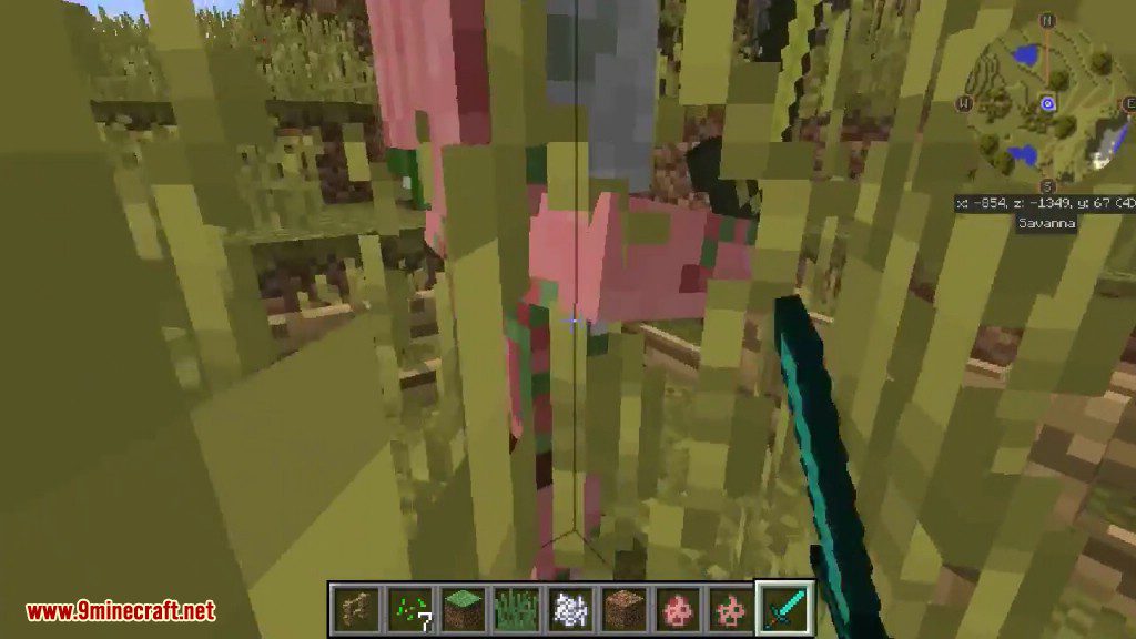 SwingThroughGrass Mod (1.19.2, 1.18.2) - Hit Mobs Behind The Grass 6