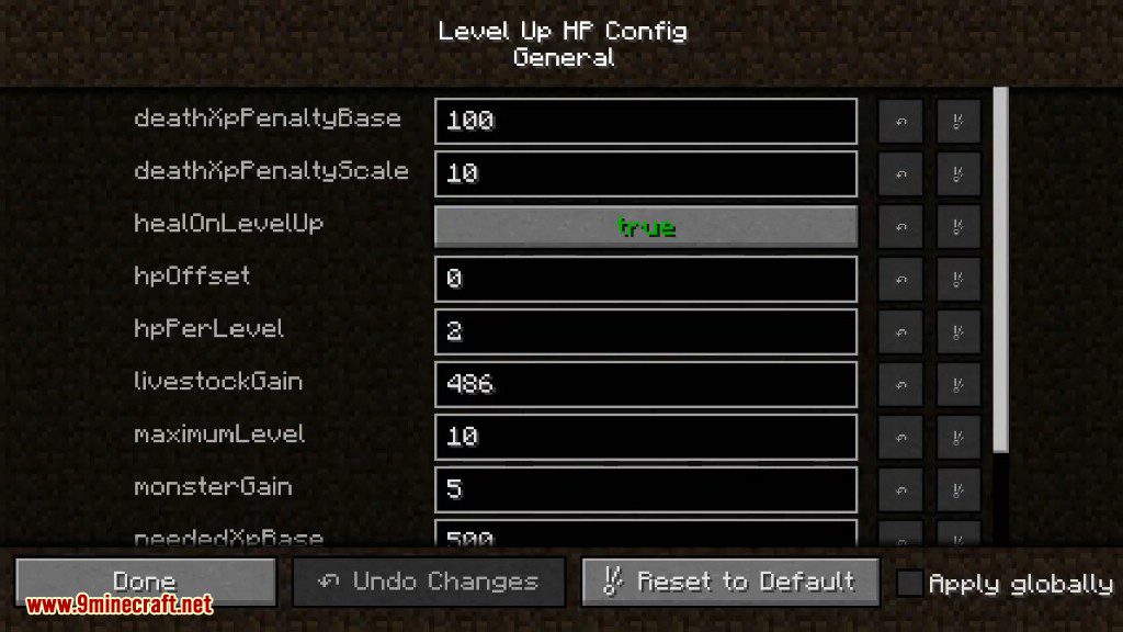 Level Up HP Mod 1.15.2, 1.14.4 (RPG Style HP Upgrades) 2