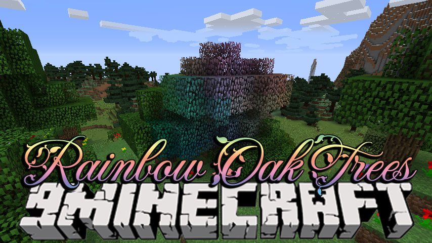 Rainbow Oak Trees Mod 1.12.2, 1.11.2 (Trees Generated by the Twilight Forest) 1