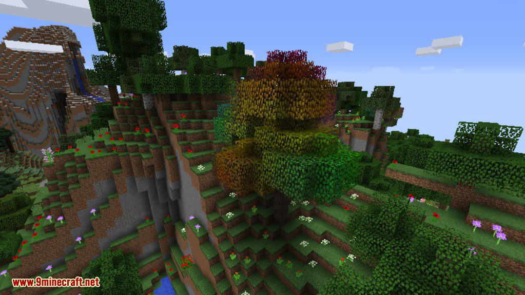 Rainbow Oak Trees Mod 1.12.2, 1.11.2 (Trees Generated by the Twilight Forest) 2