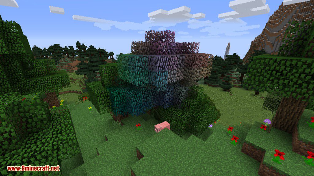 Rainbow Oak Trees Mod 1.12.2, 1.11.2 (Trees Generated by the Twilight Forest) 3