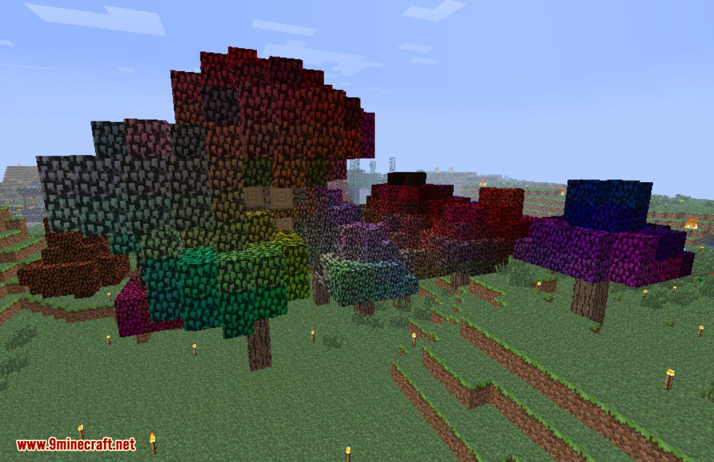 Rainbow Oak Trees Mod 1.12.2, 1.11.2 (Trees Generated by the Twilight Forest) 4