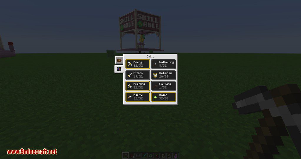 Skillable Mod 1.12.2, 1.11.2 (Leveling Skills Up) 5