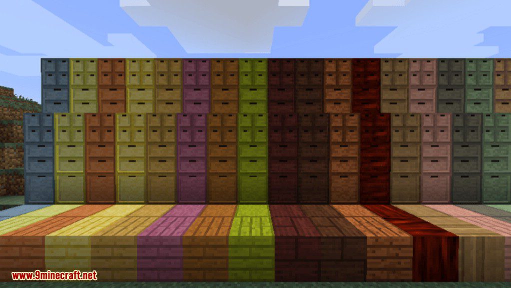 Storage Drawers Extras Mod 1.12.2, 1.11.2 (More Wood Styles) 2