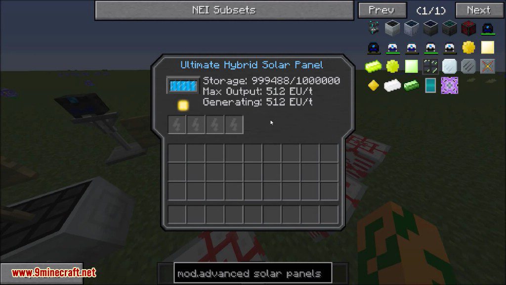 Advanced Solar Panels Mod 1.12.2, 1.11.2 for Industrial Craft 2 12