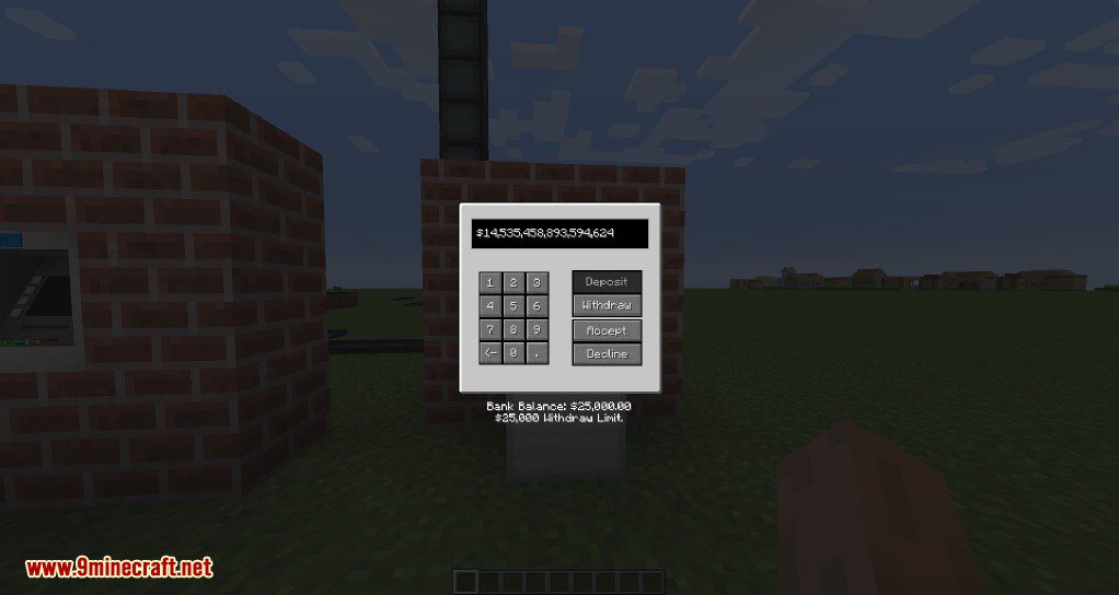 Never Enough Currency Mod (1.19.3, 1.18.2) - Bank Account, ATM 5