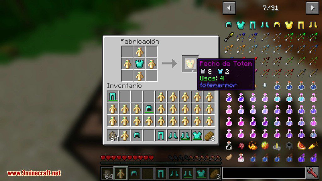 Totem Armor Mod 1.11.2 (Immortal in Minecraft) 6