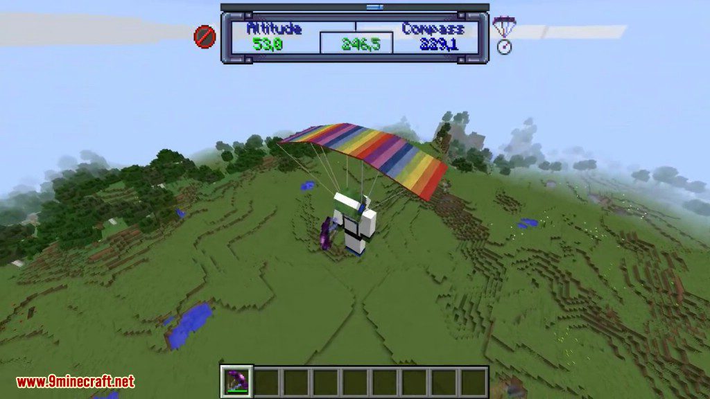 Parachute Mod 1.15.2, 1.14.4 (SkyDiving in Minecraft) 13