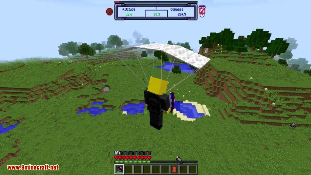 Parachute Mod 1.15.2, 1.14.4 (SkyDiving in Minecraft) 8