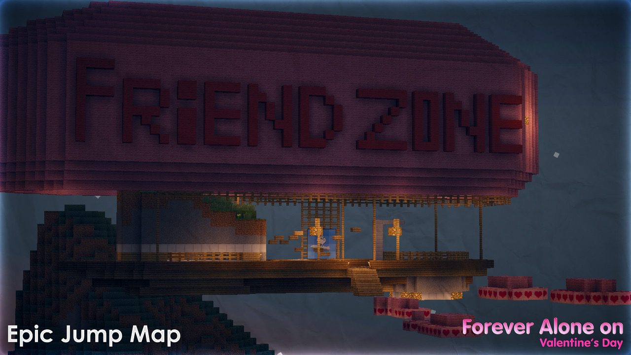 Epic Jump: Forever Alone on Valentine's Day Map 1.12.2, 1.11.2 for Minecraft 1