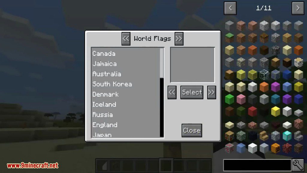 Flagged Mod 1.12.2, 1.11.2 (Waving Flags of All Countries) 5