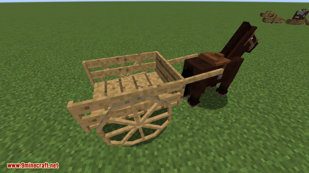 Horse Carts Mod (1.16.5, 1.15.2) - Horse Drawn Carts, Astikoor 3