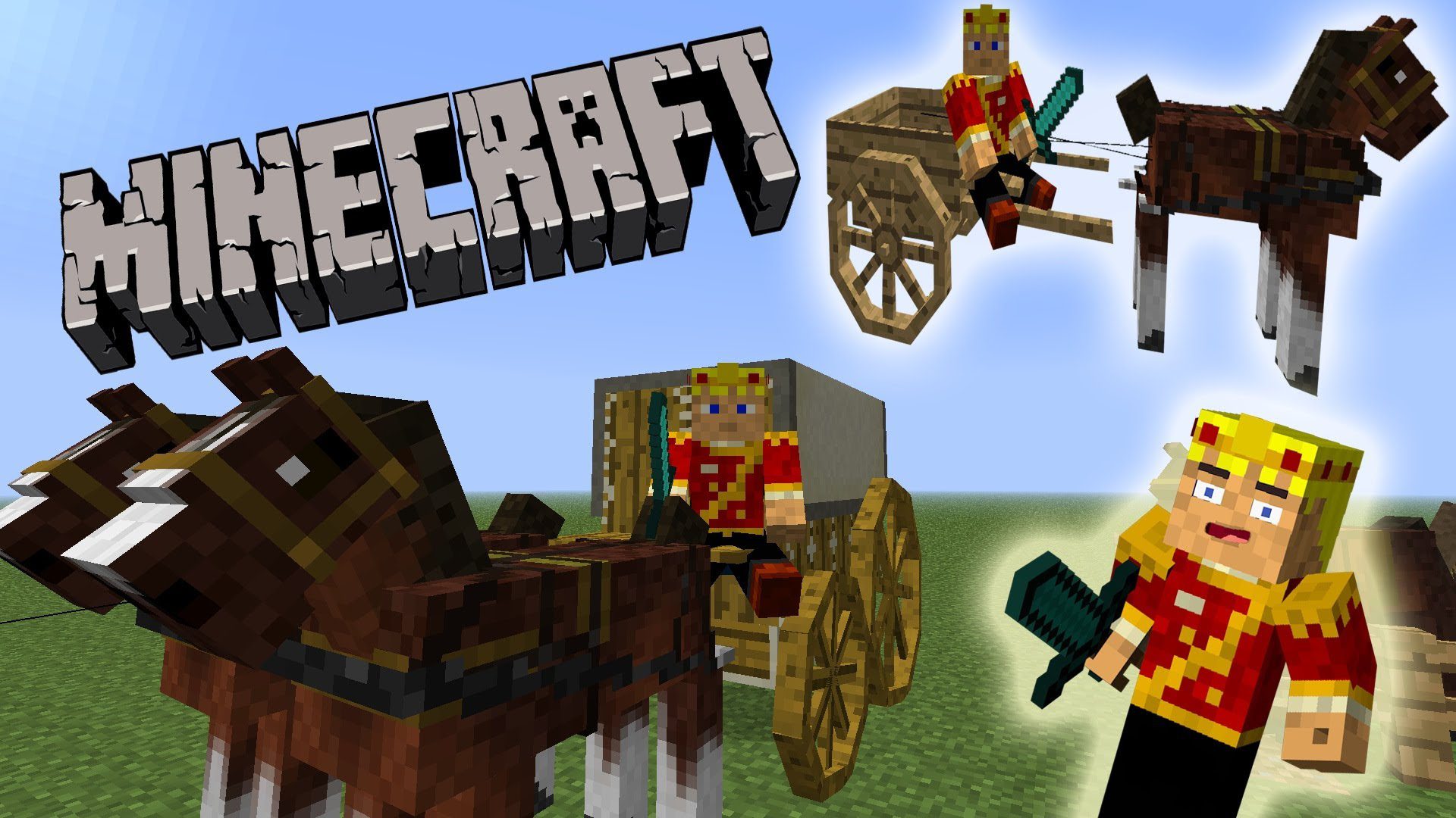 Horse Carts Mod (1.16.5, 1.15.2) - Horse Drawn Carts, Astikoor 1