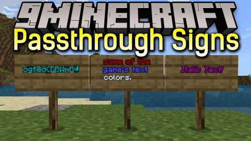 Passthrough Signs Mod (1.21, 1.20.1) – Right-Click Through Wall Signs Thumbnail