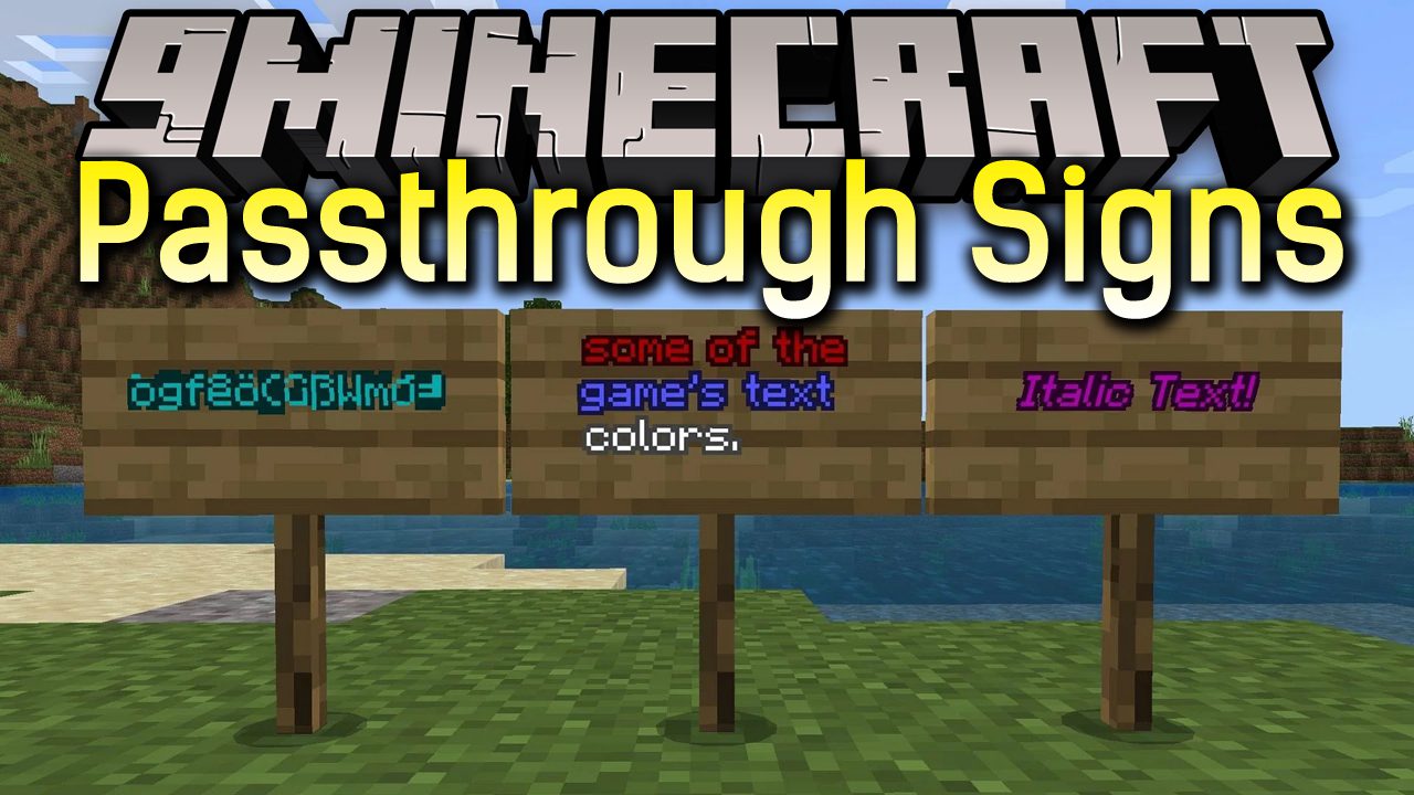 Passthrough Signs Mod (1.20.4, 1.19.4) - Right-Click Through Wall Signs 1