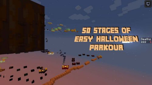 50 Stages Of Easy Halloween Parkour Map 1.12.2, 1.12 for Minecraft Thumbnail