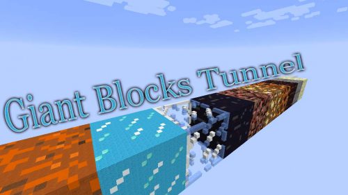 Giant Blocks Tunnel Map 1.12.2, 1.12 for Minecraft Thumbnail