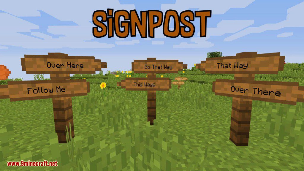 Signpost Mod (1.20.1, 1.19.4) - Signposts for Teleportation and Decoration 2