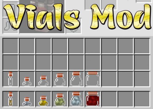 Vials Mod 1.12.2, 1.11.2 (Tinker’s Construct Sized Fluid Containers) Thumbnail