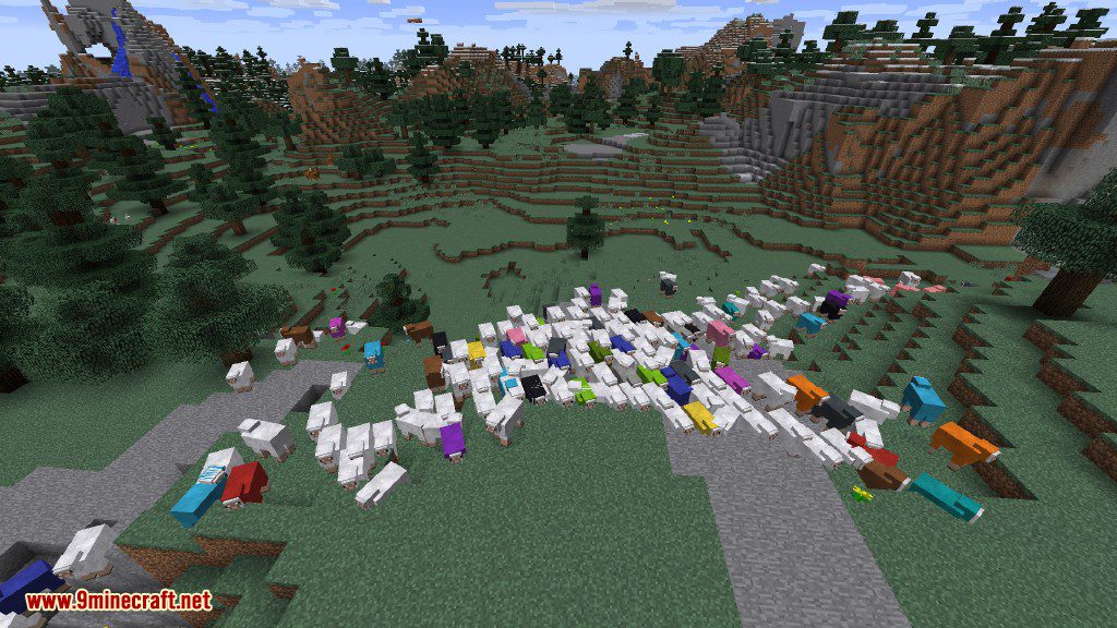 Colorful Sheep Mod 1.12.2 (Sheep Spawns with Custom Colors) 2