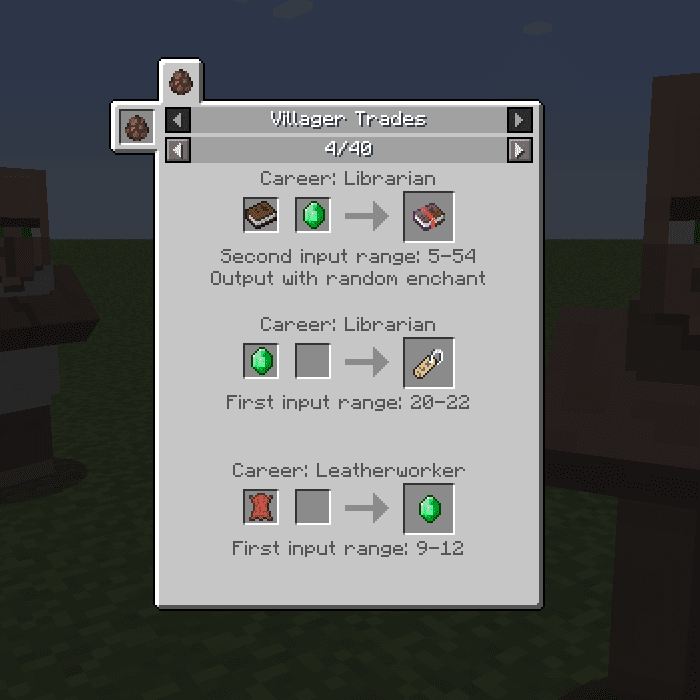 JEI Villagers Mod 1.12.2 (See Villager Trades in JEI) 2