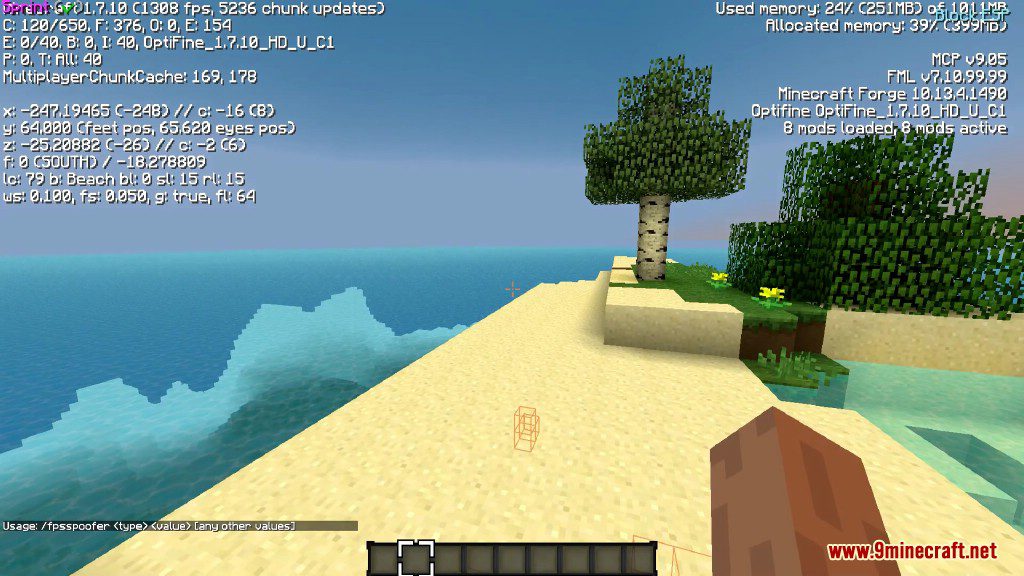 FPS Spoofer Mod 1.8.9, 1.7.10 (Fake FPS) 8