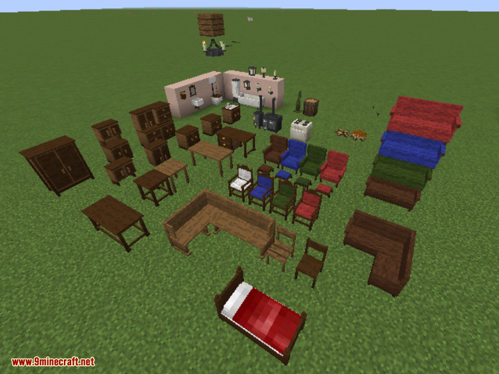 Landlust Furniture Mod 1.12.2, 1.10.2 (Decorative Pieces of Furniture) 2