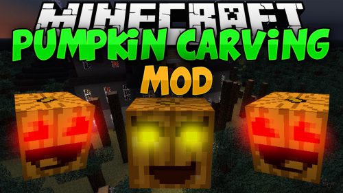 Pumpkin Carving Mod 1.12.2, 1.10.2 (Carve Faces into Pumpkins) Thumbnail