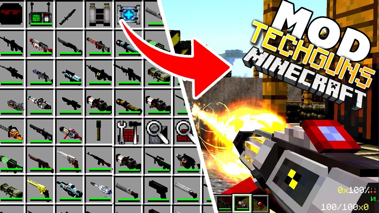 Techguns Mod (1.12.2, 1.7.10) - Guns, Worldgen, NPCs, Machines 1