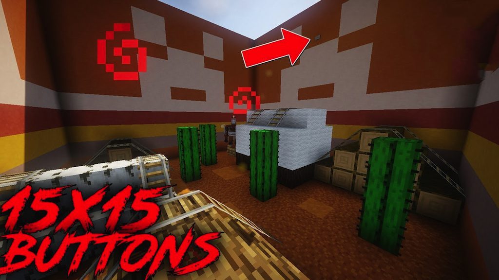 15x15 Buttons Map 1.12.2, 1.12 for Minecraft 1