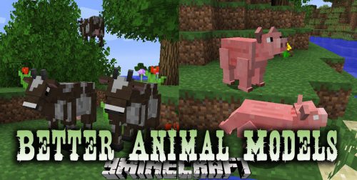 Better Animal Models Mod (1.19.2, 1.18.2) – Mobs Look Like Horse Thumbnail